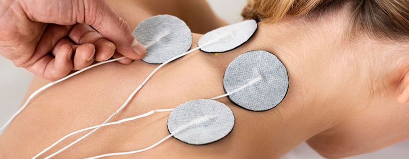 patient receiving e-stim therapy in El Cerrito CA